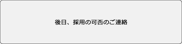後日、採用の可否のご連絡